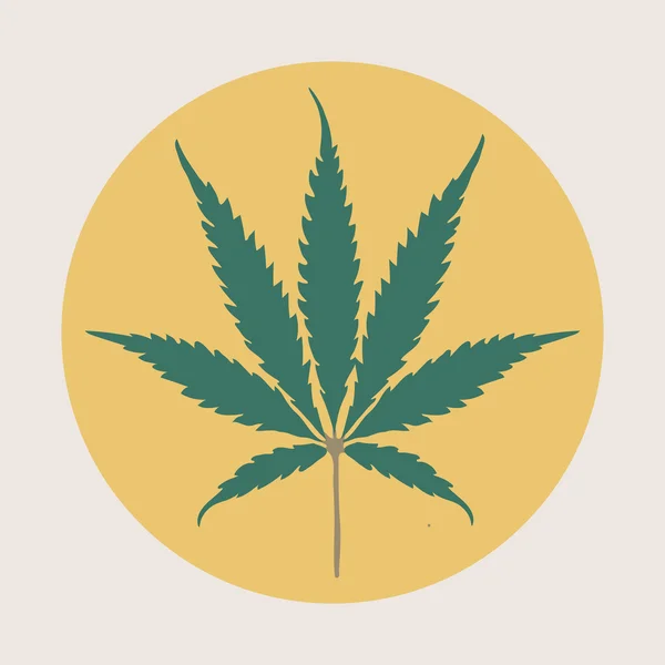 Icône de cannabis isolé — Image vectorielle