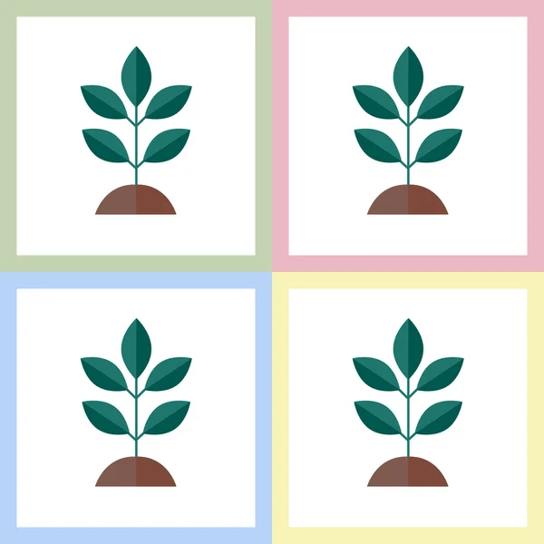 Linda planta de cultivo — Vector de stock