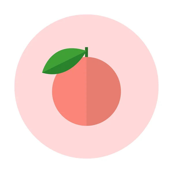 Symbol für frischen Pfirsich — Stockvektor