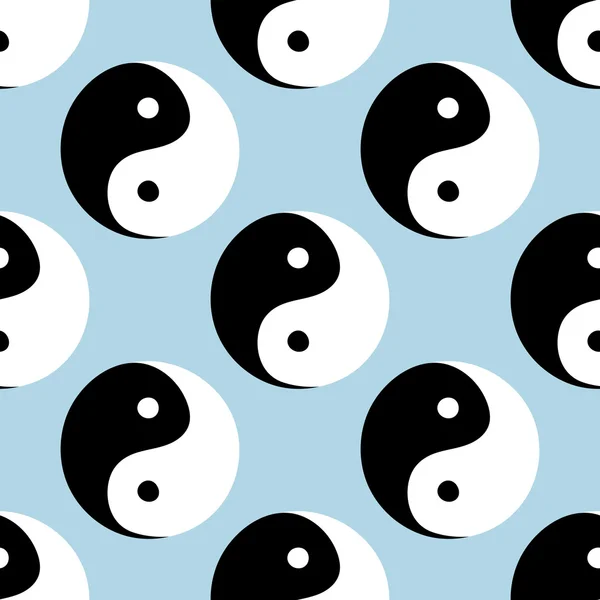 Nahtloses Muster mit Ying Yang — Stockvektor