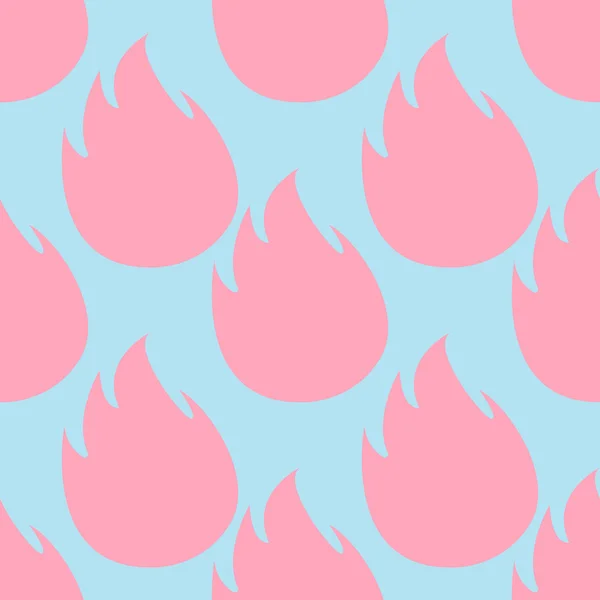火の炎のシームレスなパターン — ストックベクタ