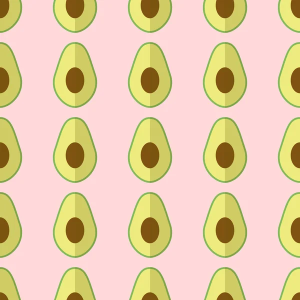 Frutas de aguacate patrón sin costura — Vector de stock