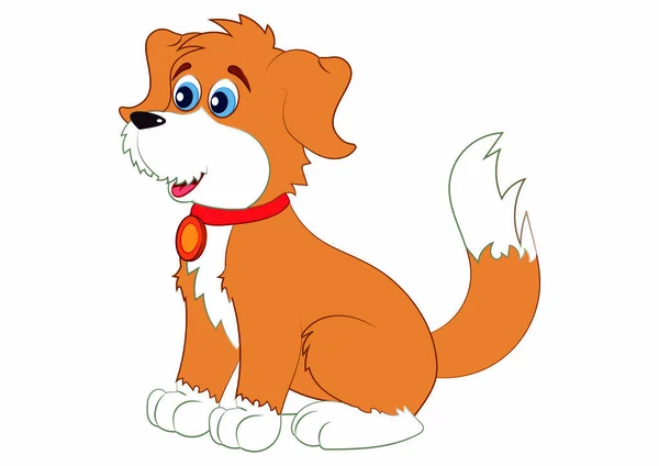 Cartoon Dog Sweet Puppy — Stock Vector
