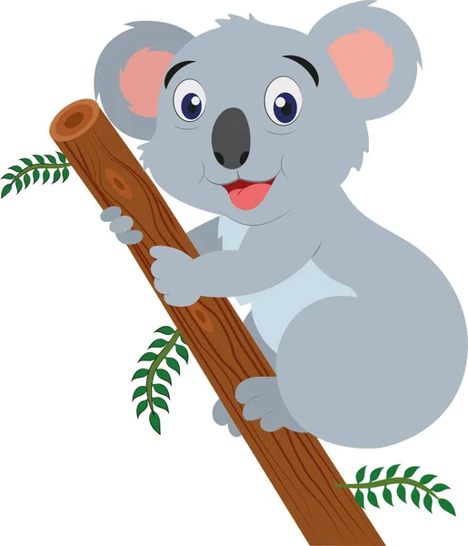 Rajzfilm Gray Koala Vektor Illusztráció — Stock Vector