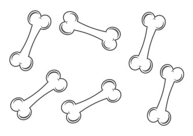 Clipart Kemik Çubuğu. Köpek Kemik Çubuğu. Vektör Kemiği