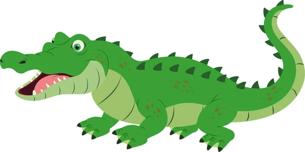 Vector Illustration Cartoon Crocodile — Stock Vector