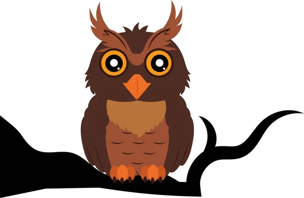 Vektorová Ilustrace Clipart Owl — Stockový vektor