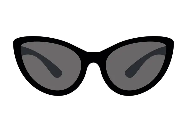 Katt Ögon Solglasögon Svart Lins Solglasögon Isolerad Vit Bakgrund Vektorsolglasögon — Stock vektor