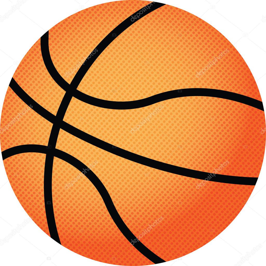 Clipart Basketball in flat style. Vector Basketball