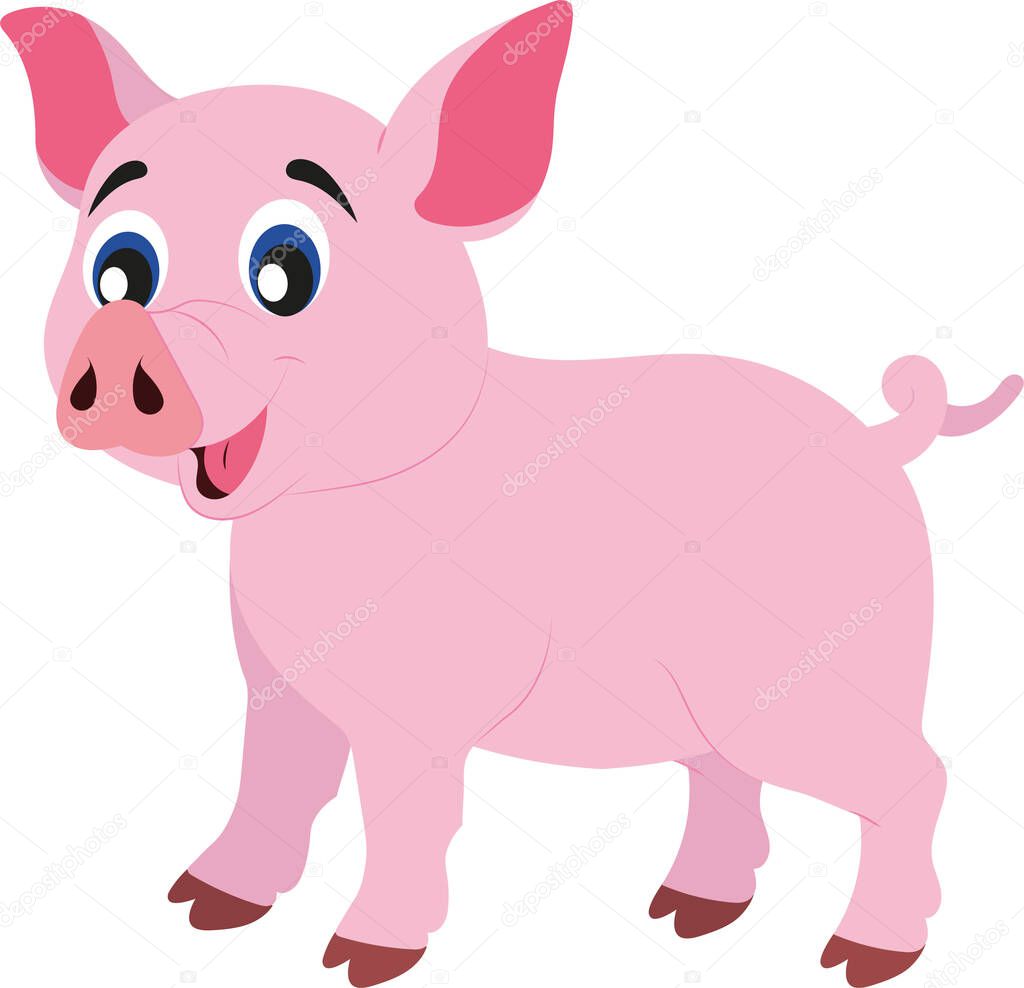 Clipart Vector Pink Pig