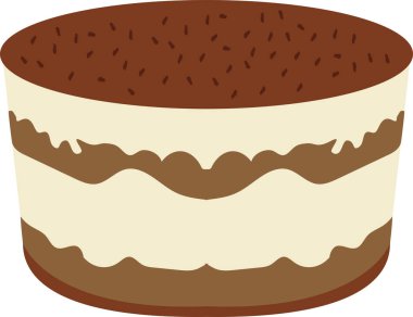 Lezzetli Tiramisu keki. Clipart Pastası