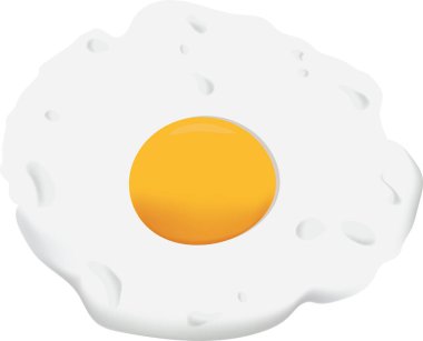 Kızarmış yumurtanın vektör çizimi