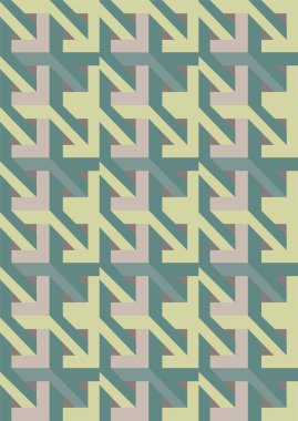 Geometrik Şekiller. Mozaik - 3D model, optik yanılsama