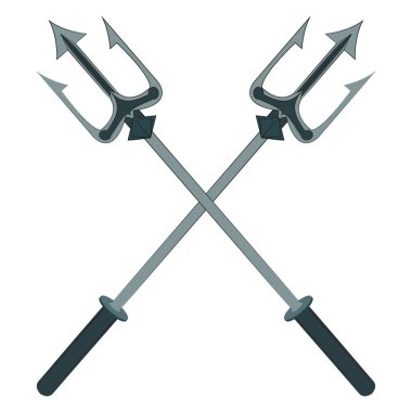 Şeffaf arkaplanda izole edilmiş bir mızrağın vektör çizimi