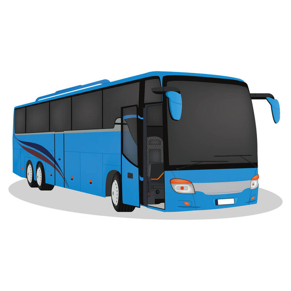Travel transport Blue. Tourist bus