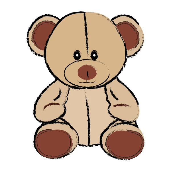 Urso Fofo Brinquedo Urso Dos Desenhos Animados Brinquedo — Vetor de Stock