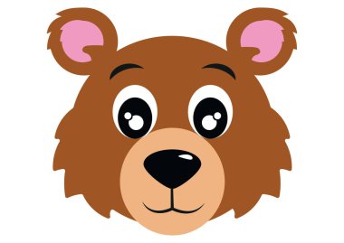 Ayı Surat 'ın ikonu. Hayvanlar. Vektör Ayı Suratı