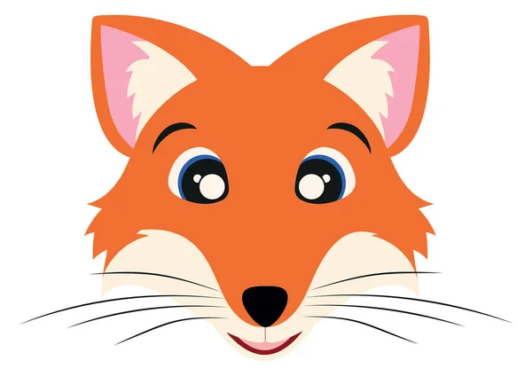 Ikona Fox Face Zvířata Vektorový Roztomilý Liščí Obličej — Stockový vektor
