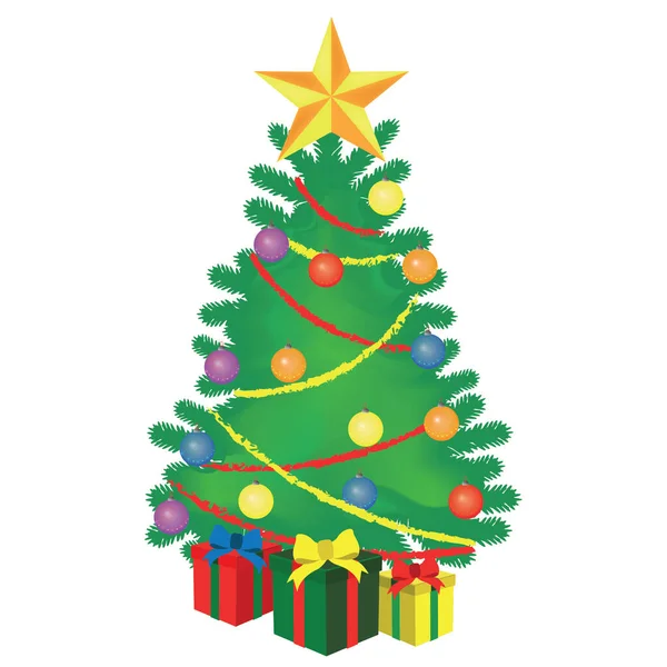 Yılbaşı hediyeli Noel ağacı