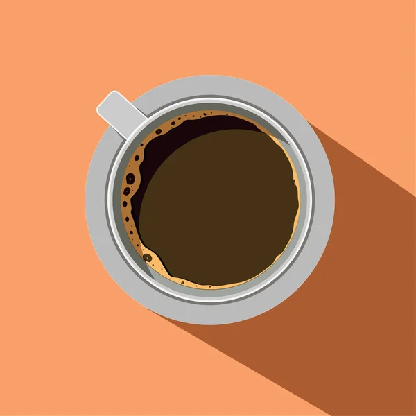 Plastik Kahve Fincanı Düz Imajda — Stok Vektör