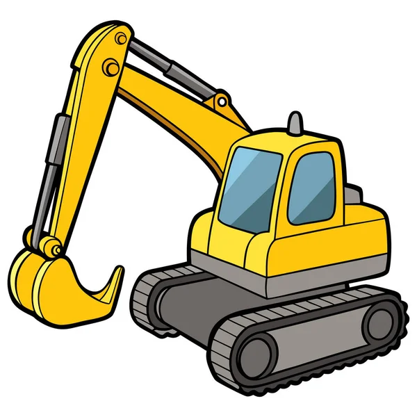 Sarı kazıcı clipart düz tasarım beyaz arkaplan izole