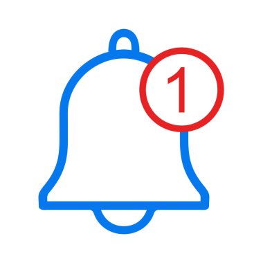 Beyaz arkaplanda bildirim içeren bildirim çanı simgesi