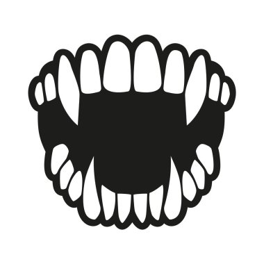 Vampir Dişleri Siyah ve Beyaz Dış Hattı