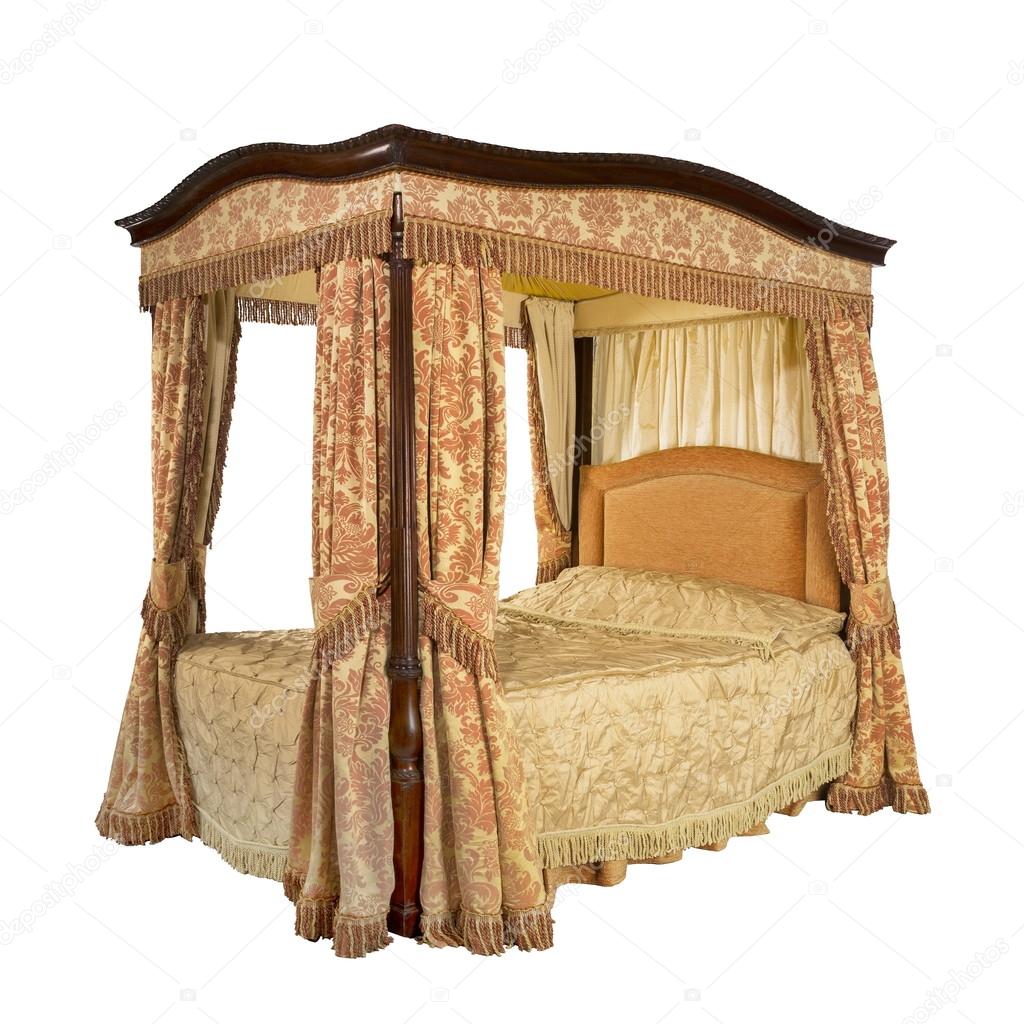 Pictures 4 Poster Bed Canopy Four Poster Bed With Isolated With Clip Path Stock Photo C Jak30 77419338