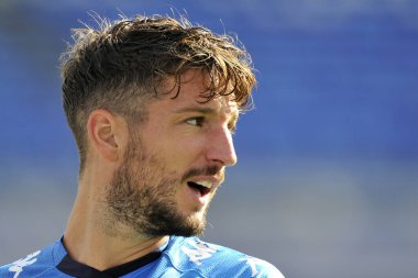 Napoli 'li Dries Mertens' in Napoli 'deki San Paolo Stadyumu' nda oynanan Napoli-Atalanta maçının son maçı 4-1 arasında oynanan İtalya Futbol Ligi SerieA maçında oynadığı maç..