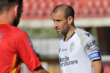 Bologna 'lı Rodrigo Palacio oyuncusu, Benevento - Bologna 1-0 arasındaki İtalyan Serie A şampiyonluk maçı sırasında Benevento' daki Ciro Vigorito Stadyumu 'nda oynandı..