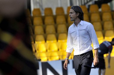Benevento 'nun Filippo Inzaghi teknik direktörü, Benevento' daki Ciro Vigorito Stadyumu 'nda oynanan Benevento ile Bologna 1-0 arasındaki İtalya Serie A şampiyonası maçında,.