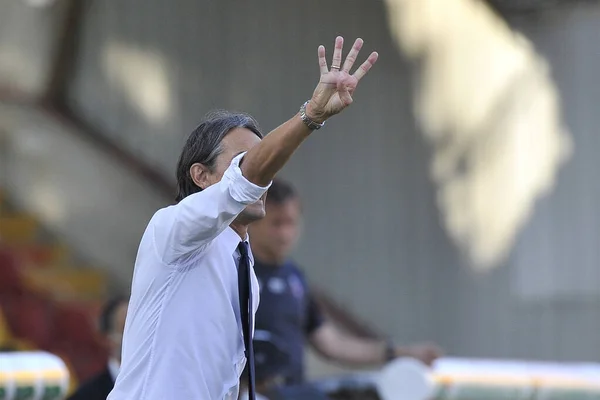 Filippo Inzaghi Trener Benevento Podczas Meczu Mistrzostwo Włoch Serie Pomiędzy — Zdjęcie stockowe