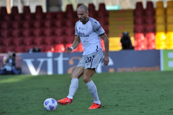 Lorenzo Silvestri Jogador Bolonha Durante Jogo Campeonato Série Italiana Entre — Fotografia de Stock