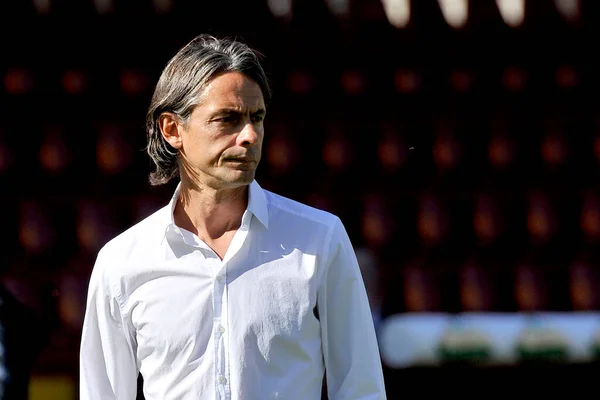 Filippo Inzaghi Treinador Benevento Durante Jogo Campeonato Italiano Série Entre — Fotografia de Stock