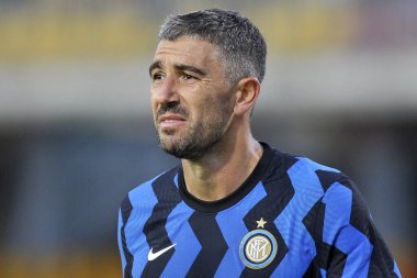 Inter 'li Aleksandar Kolarov, Benevento - Inter final maçı sırasında Benevento Vigorito Stadyumu' nda oynandı..