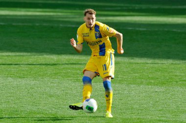 Frosinone 'den Nicolas Thibault Haas, İtalyan Serie B futbol karşılaşması Frosinone - Cremonese 0-2 of 07 / 03 / 2020, kapalı kapılar ardında oynayarak Benito Stirpe Stadyumu' ndaki Coronavirus enfeksiyonunu kontrol altına aldı.
