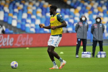 Napoli 'li Timou Bakayoko, Napoli' deki San Paolo Stadyumu 'nda oynanan Napoli-Atalanta maçının son maçı olan 4-1 arasında oynanan İtalya Ligi SerieA maçında.