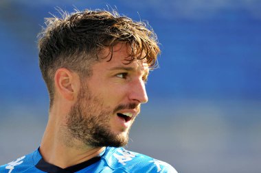 Napoli 'li Dries Mertens' in Napoli 'deki San Paolo Stadyumu' nda oynanan Napoli-Atalanta maçının son maçı 4-1 arasında oynanan İtalya Futbol Ligi SerieA maçında oynadığı maç..