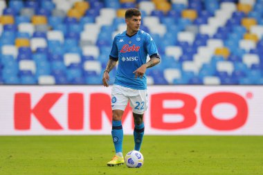 Napoli 'li Giovanni Di Lorenzo, Napoli' deki San Paolo Stadyumu 'nda oynanan Napoli-Atalanta maçının son maçı olan 4-1 arasında oynanan İtalya Futbol Ligi SerieA maçında.