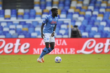 Napoli 'li Timou Bakayoko, Napoli' deki San Paolo Stadyumu 'nda oynanan Napoli-Atalanta maçının son maçı olan 4-1 arasında oynanan İtalya Ligi SerieA maçında.