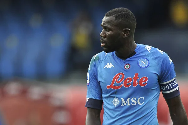 Kalidou Koulibaly Jugador Napoli Durante Partido Liga Italiana Fútbol Seriea — Foto de Stock