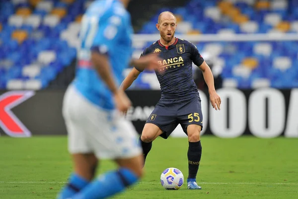 Andrea Masiello Jogador Gênova Durante Jogo Campeonato Italiano Seriea Entre — Fotografia de Stock