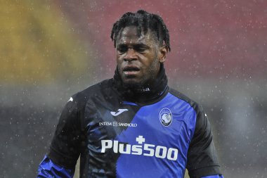 Atalanta 'nın Duvan Zapata oyuncusu, Benevento-Atalanta maçının son maçı olan Serie A maçında Benevento-Atalanta maçı 1-4 ile Benevento' daki Ciro Vigorito Stadyumu 'nda oynandı. İtalya, 09 Ocak 2021.