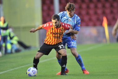 Benevento 'lu Marco Sau, Benevento ile Empoli arasındaki İtalya Kupası maçında, Benevento' daki Ciro Vigorito Stadyumu 'nda oynanan maçın final maçı 2-4' tür. İtalya, 28 Ekim 2020.