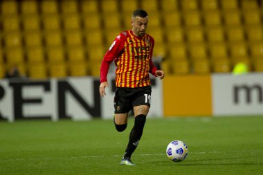 Benevento, İtalya, 13 Mart 2021. Benevento 'nun Roberto Insigne oyuncusu, Benevento-Fiorentina final resul 1-4 arasında oynanan İtalya Serie A karşılaşmasında, Benevento' daki Ciro Vigorito Stadyumu 'nda oynandı.. 