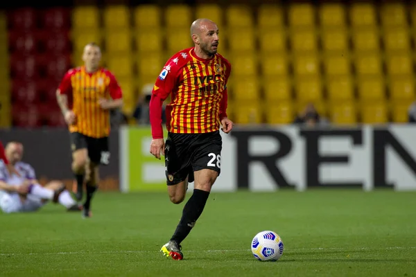 Benevento Itália Março 2021 Jogador Pasquale Schiattarella Benevento Durante Jogo — Fotografia de Stock