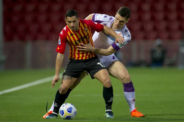 Benevento Itália Março 2021 Jogador Gianluca Caprari Benevento Durante Partida — Fotografia de Stock