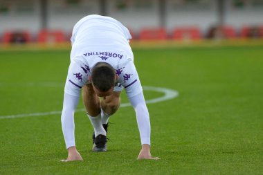 Fiorentina 'lı Franck Ribery oyuncusu, Benevento ile Fiorentina arasındaki İtalya Serie A şampiyonluğu maçında 1-4' lük final maçı sırasında Benevento 'daki Ciro Vigorito Stadyumu' nda oynandı. İtalya, 13 Mart 2021. 