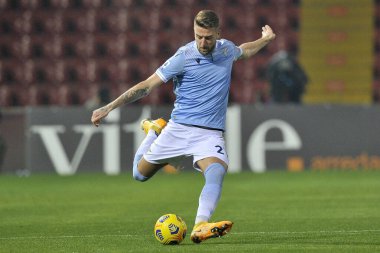 Sergej Milinkoviç Saviç, Benevento ile Lazio arasında oynanan İtalya Serie A şampiyonluğu karşılaşmasında, Benevento 'daki Ciro Vigorito Stadyumu' nda oynanan maç 1-1 sonuçlandı. İtalya, 15 Aralık 2020. 