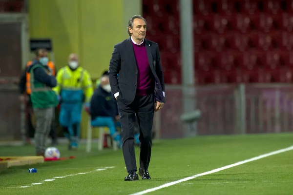 Cesare Prandelli Trener Fiorentina Podczas Meczu Mistrzostw Włoch Serie Pomiędzy — Zdjęcie stockowe